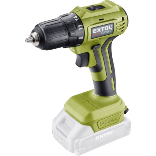 Extol akkus fúrócsavarozó, Extol Craft, 20V, kefementes motor, kofferban; AKKU és TÖLTŐ NÉLKÜL