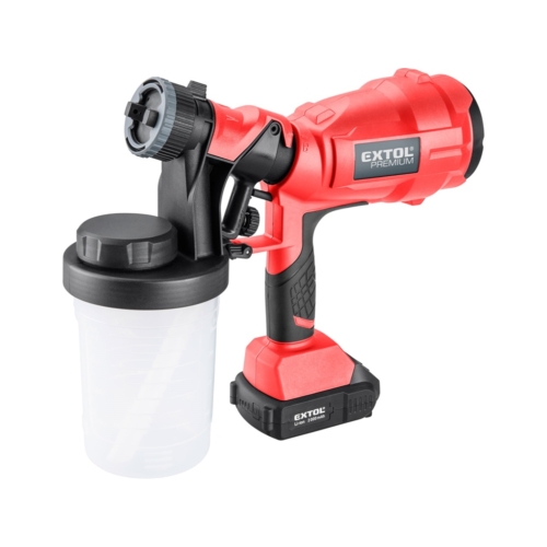 Extol akkus festékszóró gép, Share20V, 20V, Li-ion, 1db akku, 1db töltő, 2000 mAh, 700 ml/perc