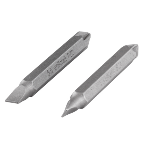 2db dupla csavarozó bit 60mm, PZ1/SL4.5 PZ2/SL5.5
