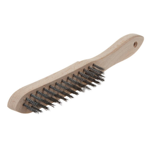 Kézi drótkefe, hullámosított acélszálas, négysoros, 280mm