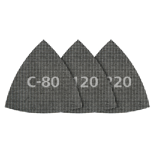 5db csiszolórács delta lap gipszkartonhoz és fához, tépőzáras, 95mm, SiC, K80,120,240
