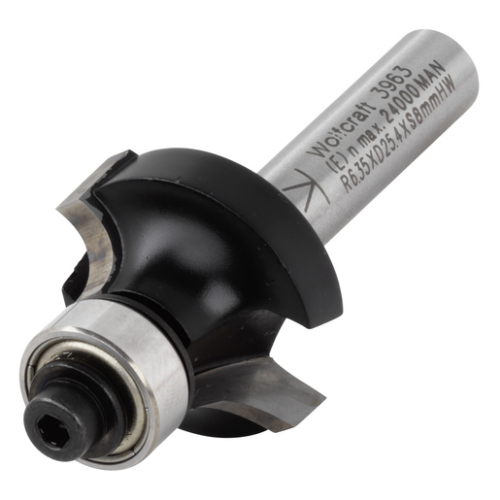 Lekerekítő maró HM S=8mm r=6.35 Ø25.4x12.7mm, felsőmaróhoz