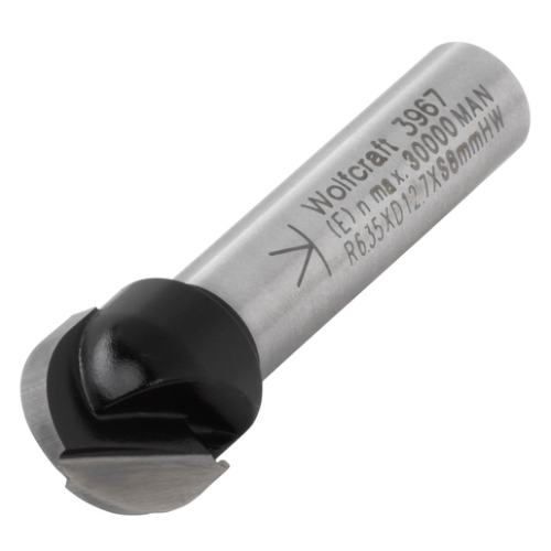 Homorulatmaró HM S=8mm r=6.35 Ø12.7x9.5mm, felsőmaróhoz