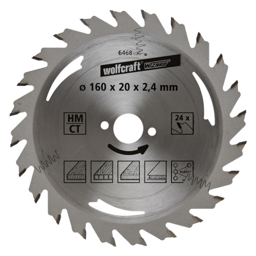 Körfűrészlap, TCT, ezüst sorozat, 20 fogú, Ø 140 x 12.75 x 2.4 mm