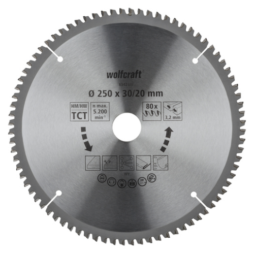 Körfűrészlap, HM, 64 fogú, Ø 210 mm, fejező/gérvágó