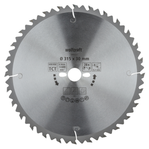 Körfűrészlap, TCT, zöld sorozat, 32 fogú, Ø 350 x 30 x 3.5 mm asztali kf