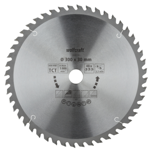 Körfűrészlap, TCT, narancs sorozat, 42 fogú, Ø 250 x 30 x 3.2 mm asztali kf