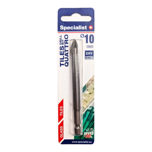 SPECIALIST+ 4 élű üvegfúró, 10 mm