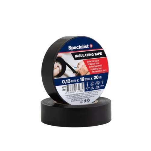 Specialist+ Fekete szigetelőszalag 19mmx20m