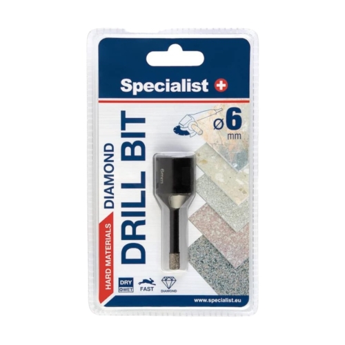 SPECIALIST+ M14 gyémánt fúrókorona sarokcsiszolóra - Ø6 mm