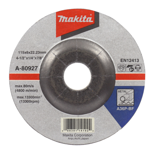 Makita csiszolótárcsa ACÉL 115x6mm A36P
