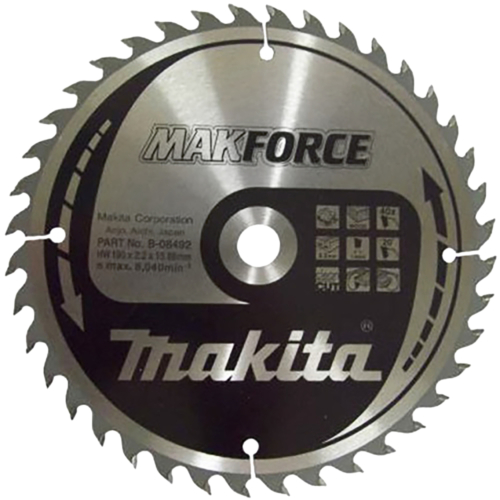 Makita körfűrészlap Makforce T.C.T, 190x15,88mm Z40