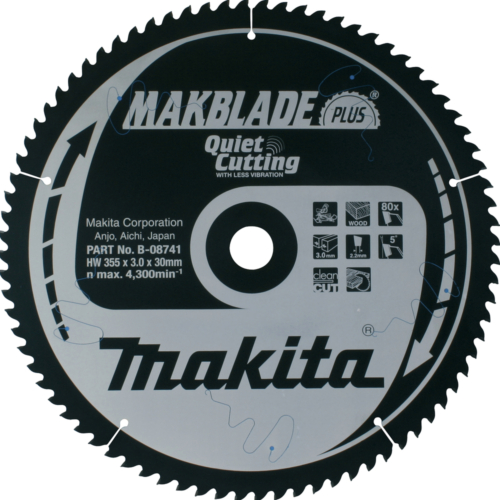 Makita körfűrészlap Makblade PLUS 355x30mm Z80