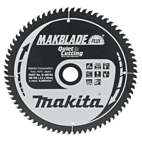 Makita körfűrészlap Makblade plus T.C.T, 255x30mm Z72