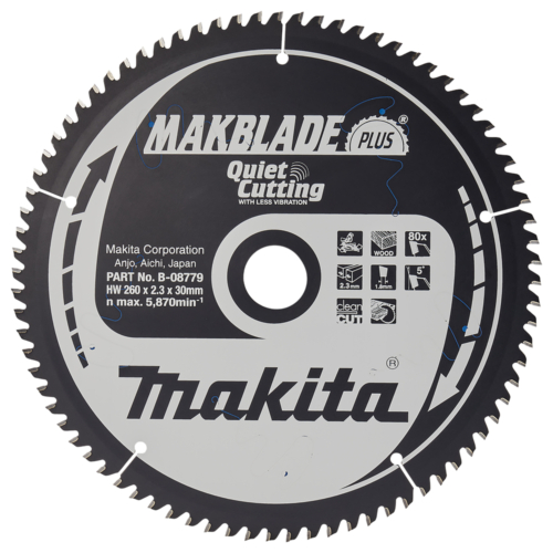 Makita körfűrészlap Makblade PLUS 260x30mm Z80