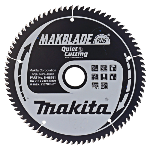 Makita körfűrészlap Makblade plus T.C.T, 216x30mm Z80