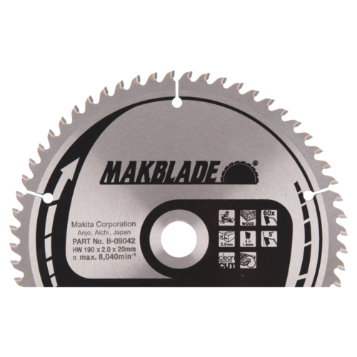 Makita körfűrészlap Makblade T.C.T, 190x20mm Z60