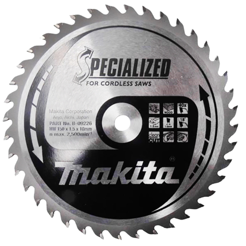 Makita körfűrészlap akkus T.C.T, 150x10mm Z40
