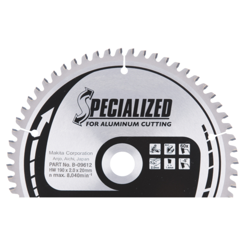 Makita körfűrészlap alu T.C.T, 190x20mm Z60