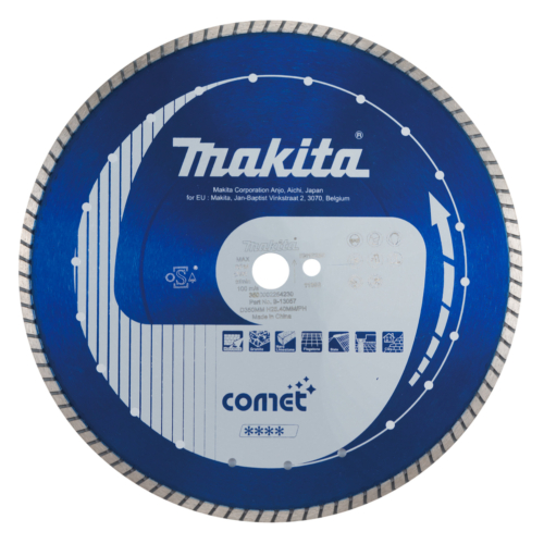 Makita 350mm gyémánttárcsa COMET TURBO, száraz&amp;vizes, tégla