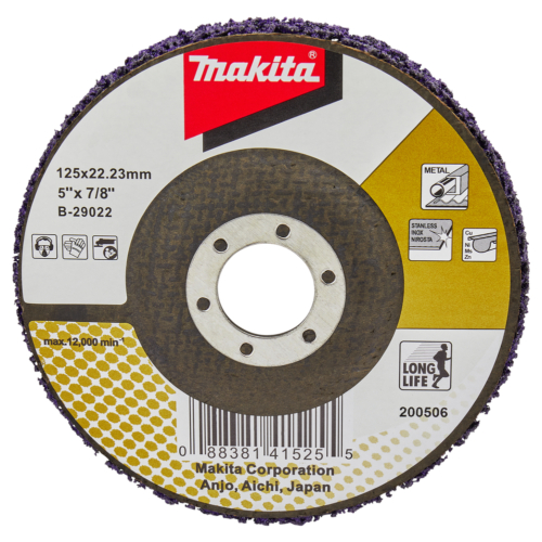 Makita tisztítótárcsa lila üvegszálas 125mm