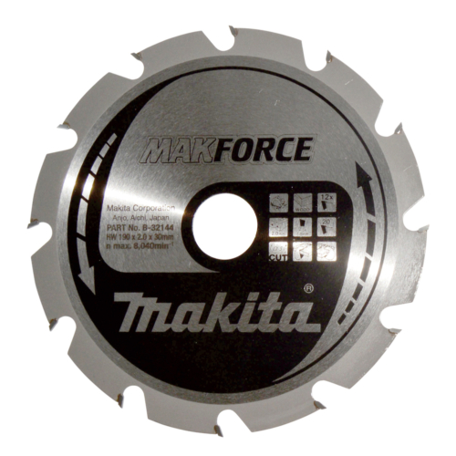 Makita körfűrészlap Mforce 190x30 mm Z12