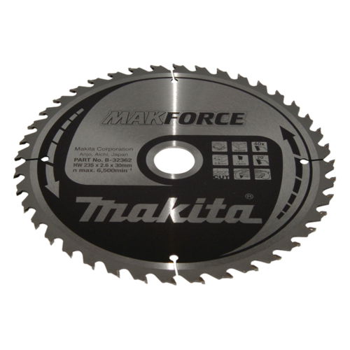 Makita körfűrészlap Makforce 235x30 mm Z40