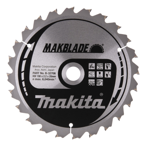 Makita körfűrészlap Makblade 190x20 mm Z24