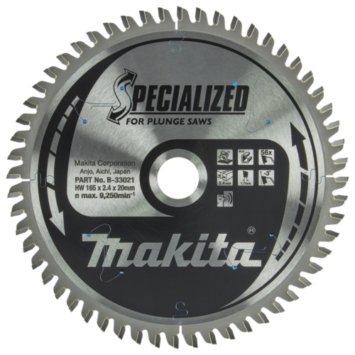 Makita körfűrészlap merülő 165x20 mm Z56 ALU