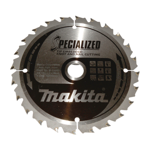 Makita körfűrészlap SZÖG, CSOMÓSFA 165x20 mm Z24