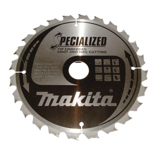 Makita körfűrészlap SZÖG, CSOMÓSFA 210x30 mm Z24
