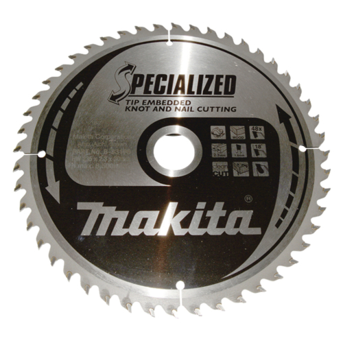Makita körfűrészlap SZÖG, CSOMÓSFA 235x30 mm Z48