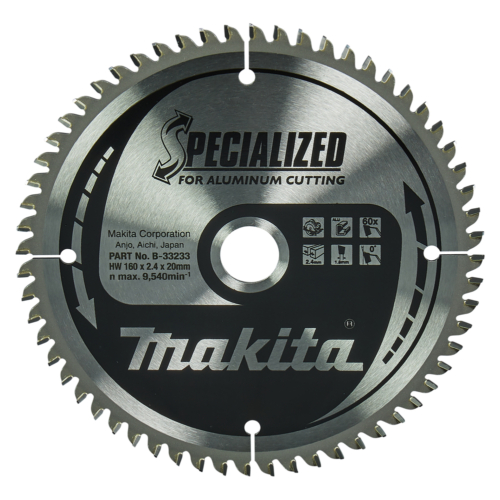 Makita körfűrészlap 160x20 mm Z60 ALU