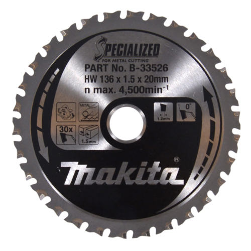 Makita körfűrészlap akkus 136x20 mm Z30 FÉM