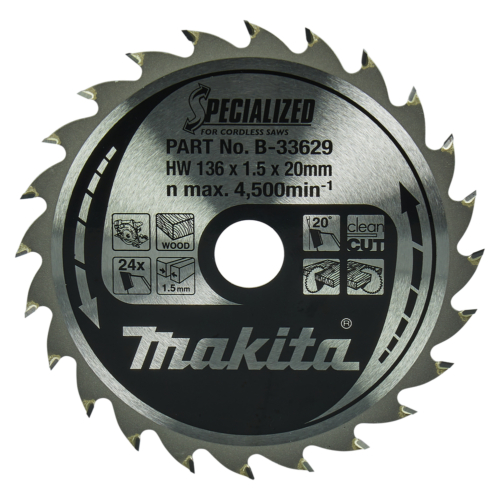 Makita körfűrészlap akkus FA 136x20 mm Z24
