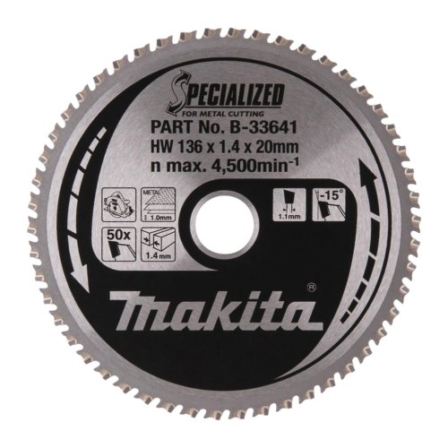 Makita körfűrészlap akkus 136x20 mm Z50 FÉM