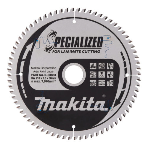 Makita körfűrészlap LAMINÁLT 216x30 Z72