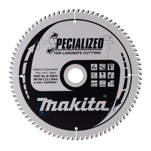Makita körfűrészlap LAMINÁLT 260x30 Z84