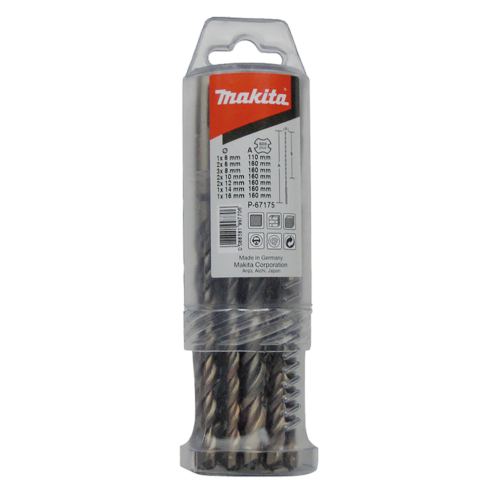 Makita SDS-PLUS V-PLUS fúrókészlet 6x110;6/8/10/12/14/16x160 mm