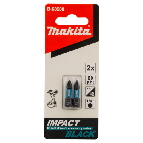 Makita impact BLACK csavarbehajtó bit PZ1 25mm