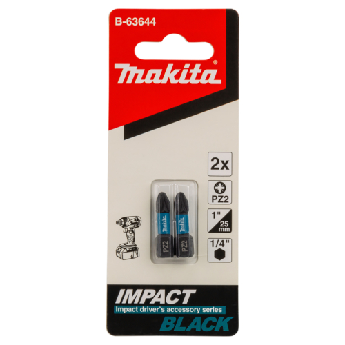Makita impact BLACK csavarbehajtó bit PZ2 25mm