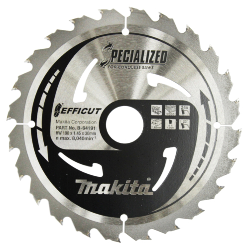 Makita EFFICUT körfűrészlap akkus 190x30mm Z24 FA