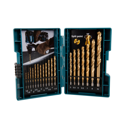 Makita HSS-TIN fémfúró készlet 19db-os