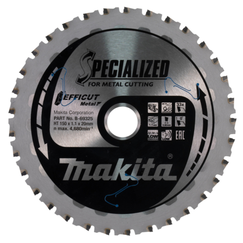 Makita EFFICUT körfűrészlap 150x20 mm Z33 FÉM