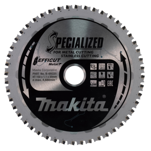 Makita EFFICUT körfűrészlap 150x20 mm Z48 FÉM