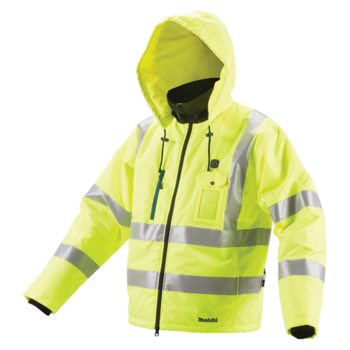 Makita 10,8V CXT ® Li-ion fűthető kabát NEON, Z méret: XXXL (akku és töltő nélkül)