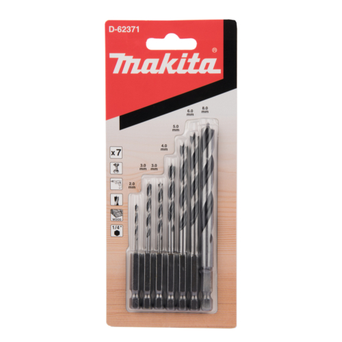Makita hatszög befogású fafúró készlet 2,3,3,4,5,6,8mm