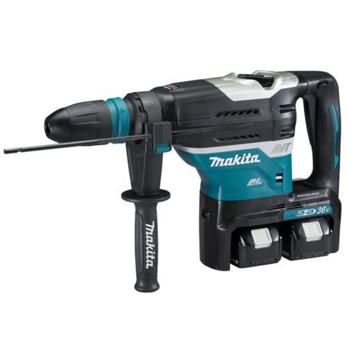 Makita 2x18V LXT ® Li-ion BL AWS 8,0J SDS-MAX fúró-vésőkalapács 2x5,0Ah + adapter