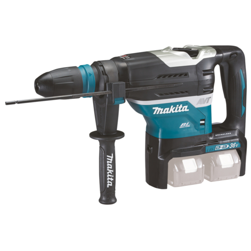 Makita 2x18V LXT ® Li-ion BL AWS 8,0J SDS-MAX fúró-vésőkalapács Z + adapter (akku és töltő nélkül)