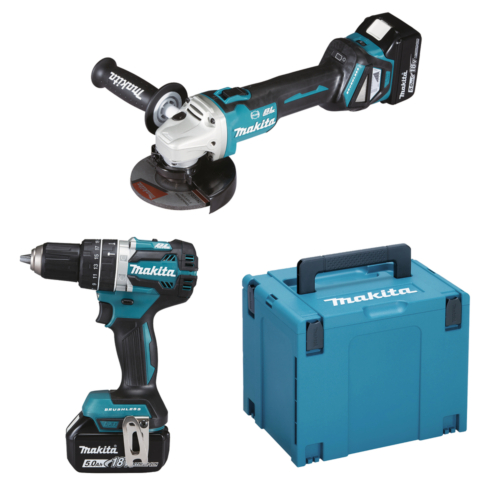 Makita 18V LXT ® Li-ion BL gépszett DHP484Z+DGA513Z+2x5,0Ah MP4
